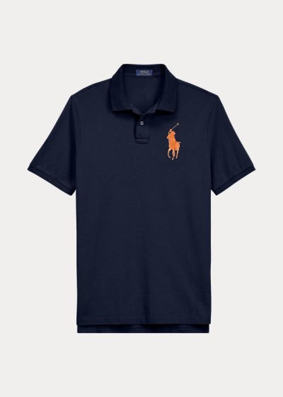 Men's Polo Ralph Lauren Big Pony Mesh Polo Shirts | 582190XIQ